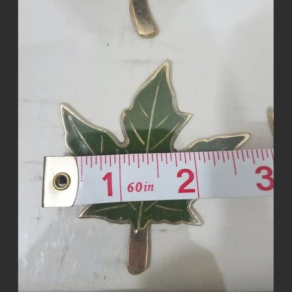 Elmora Home Green Leaf Napkin Rings Nwt 4 … - Picture 5 of 5